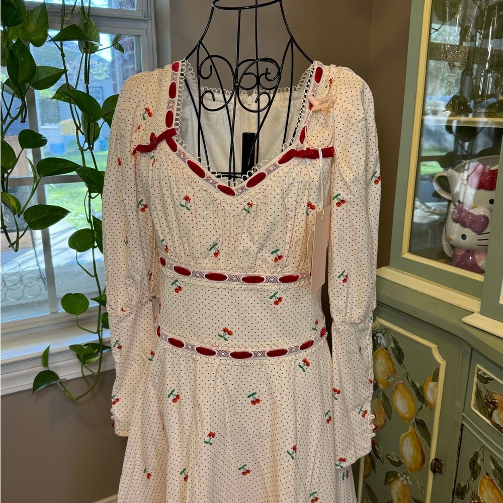NWT Lacemade Cherry Dress - Picture 2 of 5